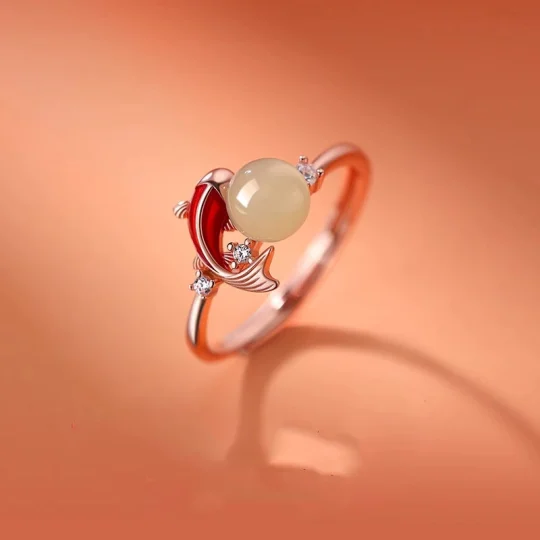 锦鲤缠财创意戒指-汇聚千年易学精髓，尽在知蛛玄机